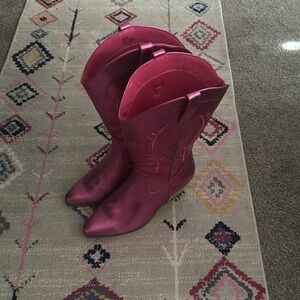 NEW Metallic Pink Boots
